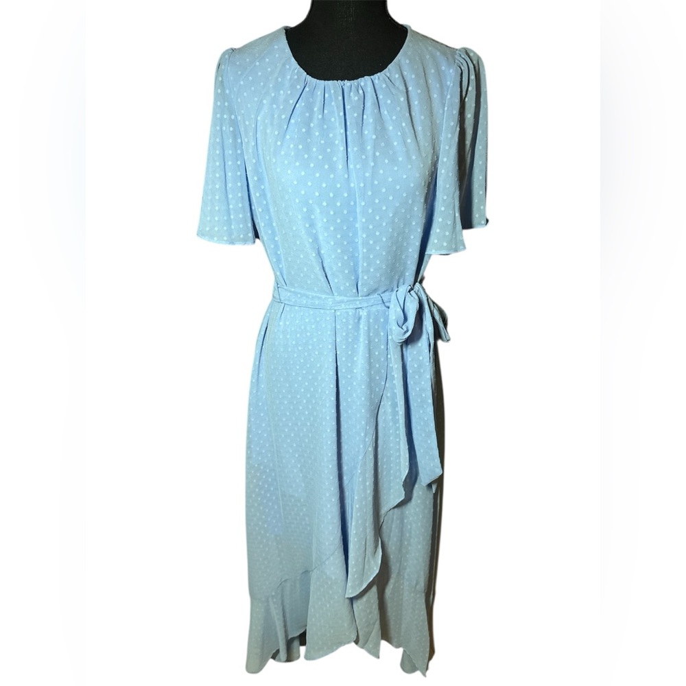Jessica Howard Light Blue Asymmetrical Dress